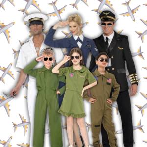 Image of people in pilot costumes