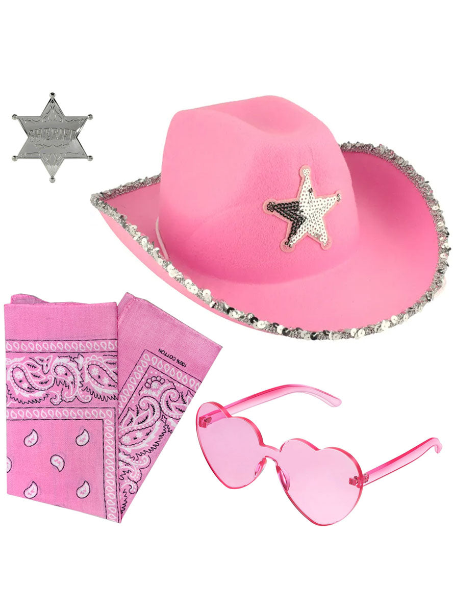 Main Image of Pretty Pink Cowgirl Accessory Set