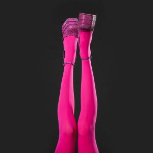 Image of a woman in pink stockings