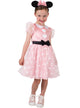 Image of Minnie Mouse Girls Pink Premium Costume - Main Image