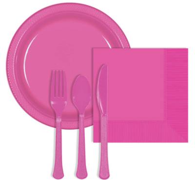 Image of pink party supplies