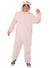 Pink Pig Mens Furry Animal Costume Onesie - Main Image