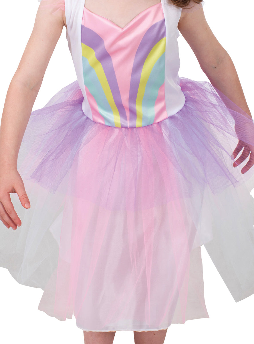 Girls Rainbow Unicorn Costume - Close Image