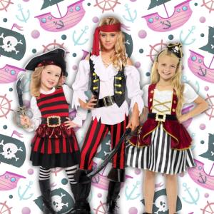 Image of girls in pirate costumes