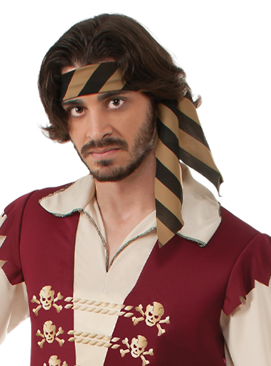 Mens Red Pirate Raider Costume - Close Image 1