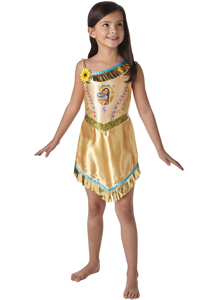 Girls Pocahontas Native American Disney princess Costume - Main Image