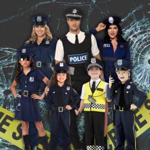 Image of people in police officer costumes