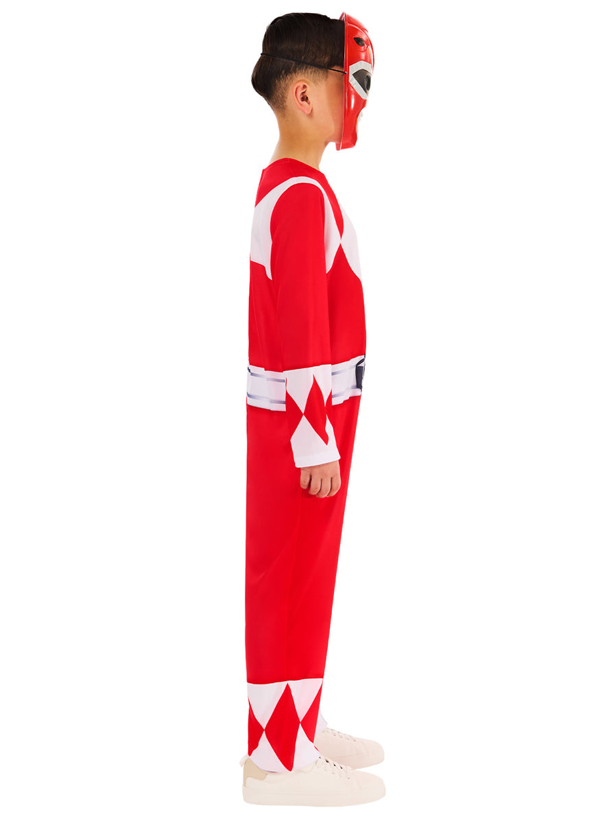 Red Power Ranger Boys Costume - Side Image