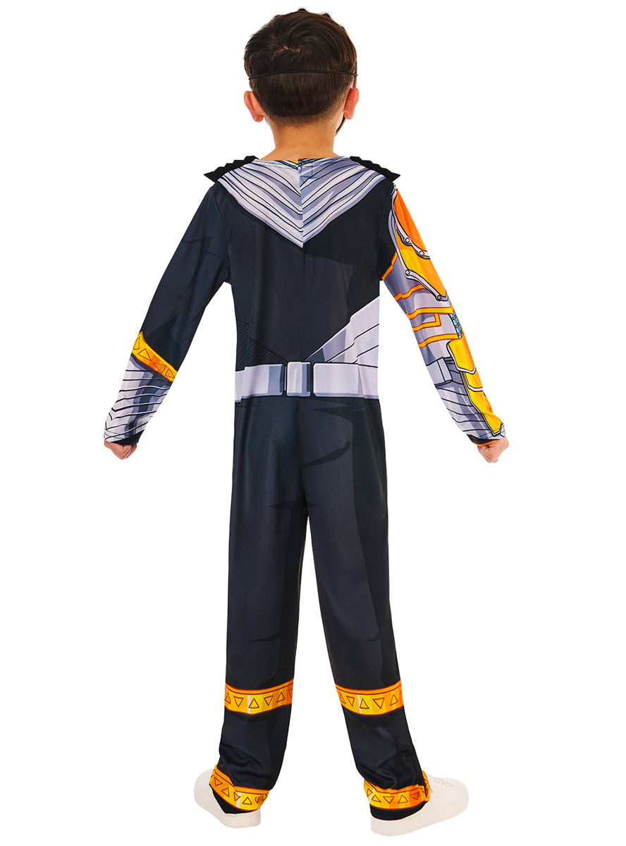 Cosmic Fury Boys Black Power Ranger Costume - Back Image