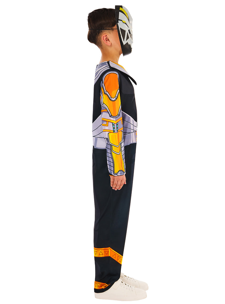 Cosmic Fury Boys Black Power Ranger Costume - Side Image