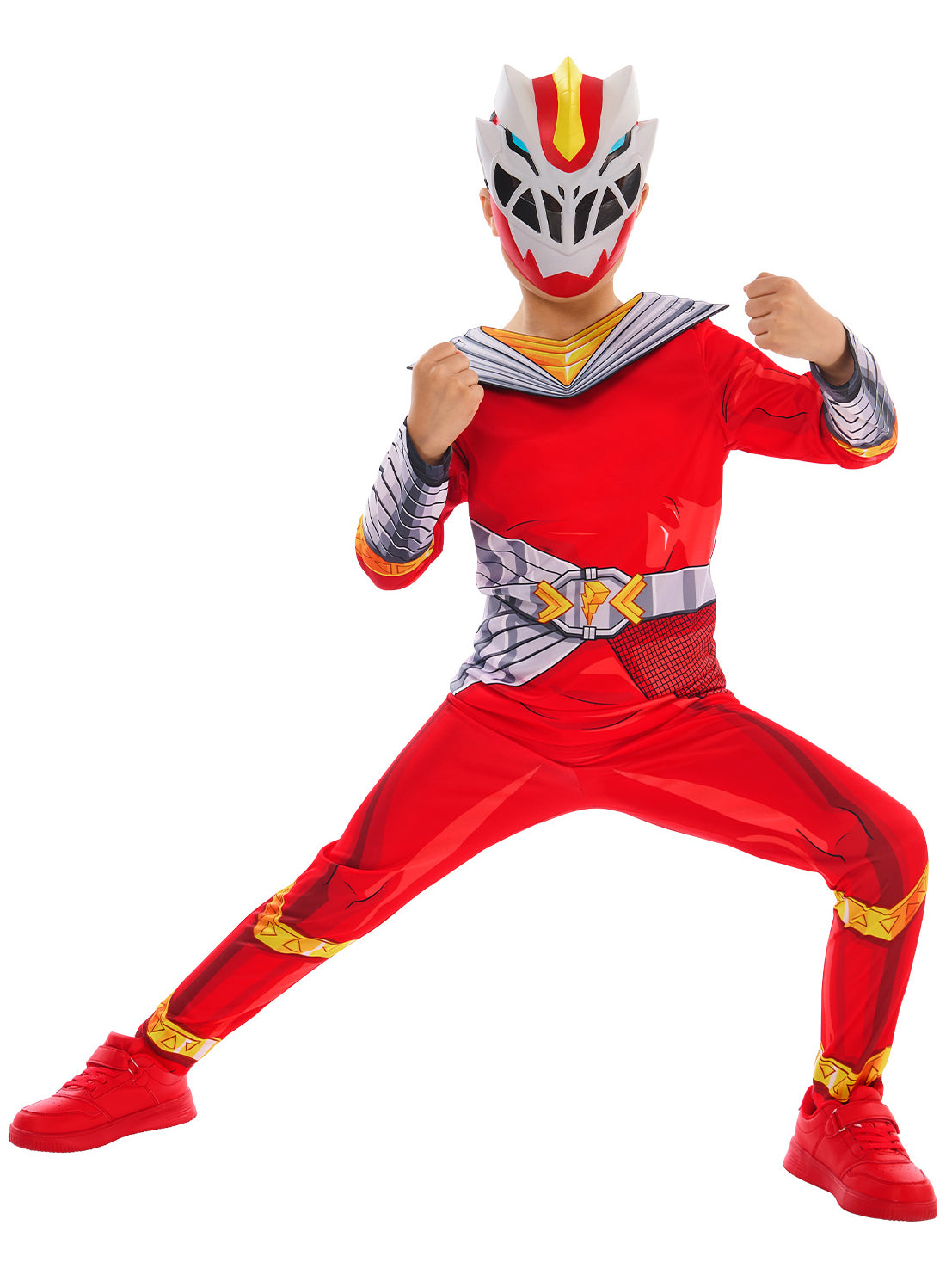 Cosmic Fury Girls Red Power Ranger Costume - Alternative Image 2