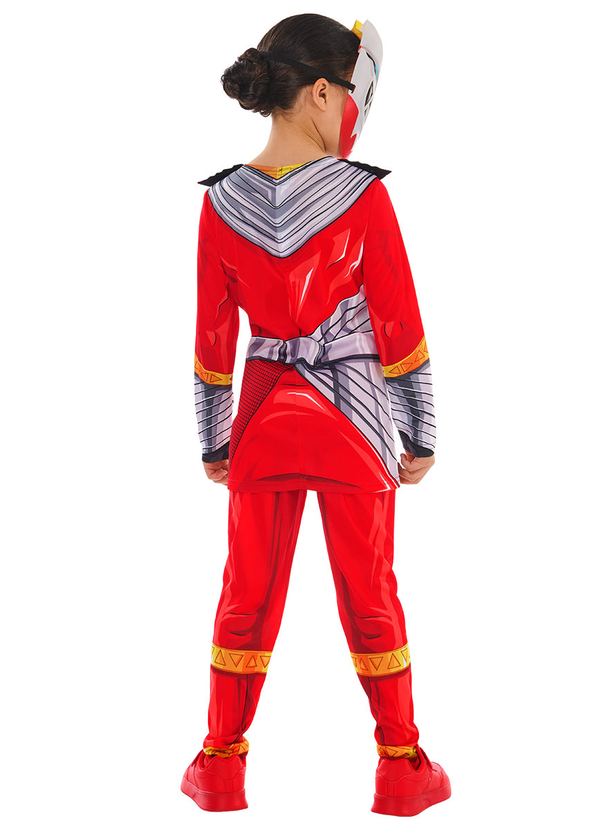 Cosmic Fury Girls Red Power Ranger Costume - Back Image