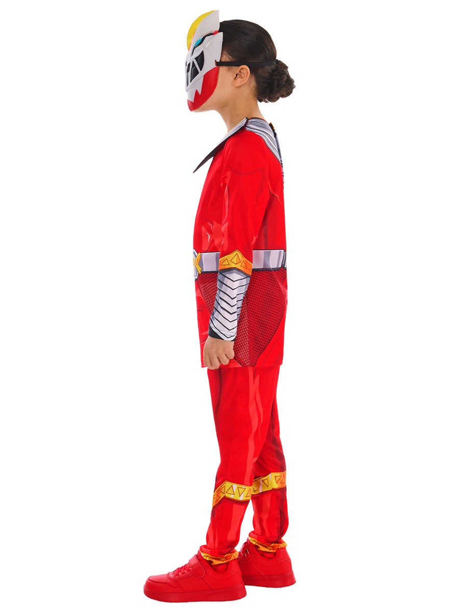 Cosmic Fury Girls Red Power Ranger Costume - Side Image