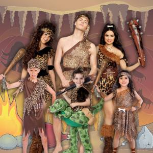 Image of people in prehistoric costumes