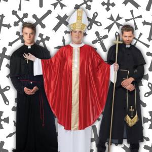 Image of men in priest costumes