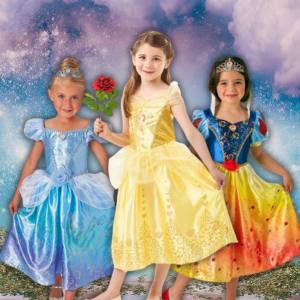 Image of girls in princess costumes