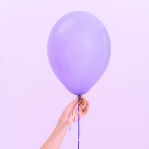 Image of an inflated purple balloon