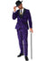 Zebra Print Plus Size Mens Purple Pimp Costume Suit - Main Image