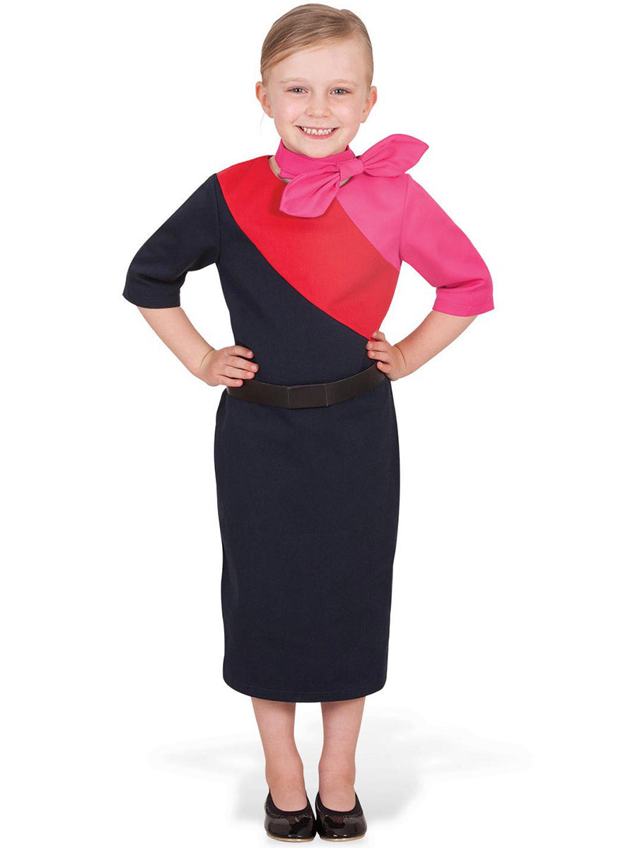 QANTAS Flight Attendant Uniform Girls Costume - Main Image