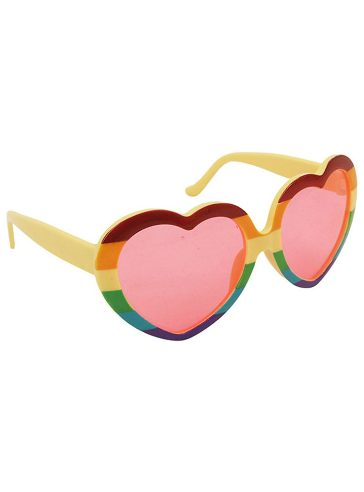 Main image of Sweetheart Rainbow Costume Glasses With Pink Lens