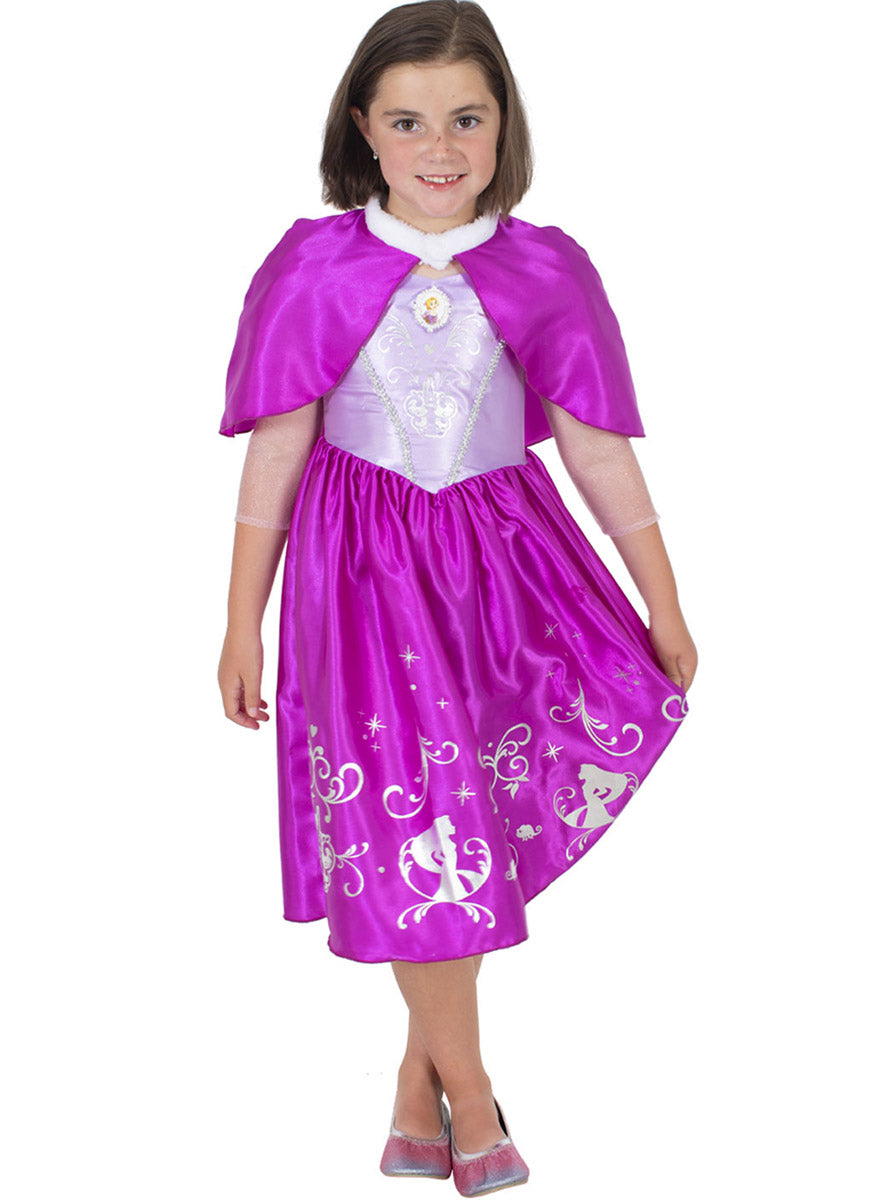 Alternative image 2 of Tangled princess Rapunzel Girls Disney Princess Costume With Cloak