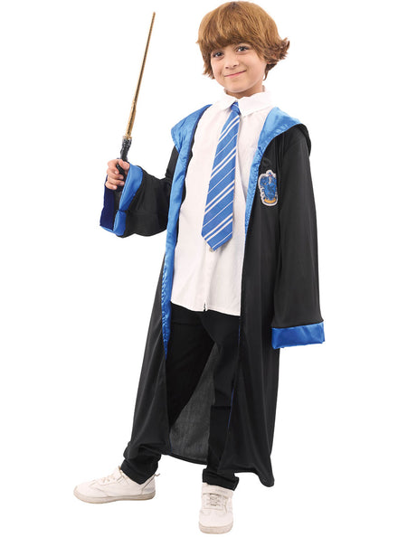 Main Image of Hooded Boys Blue Magical House Robe Costume