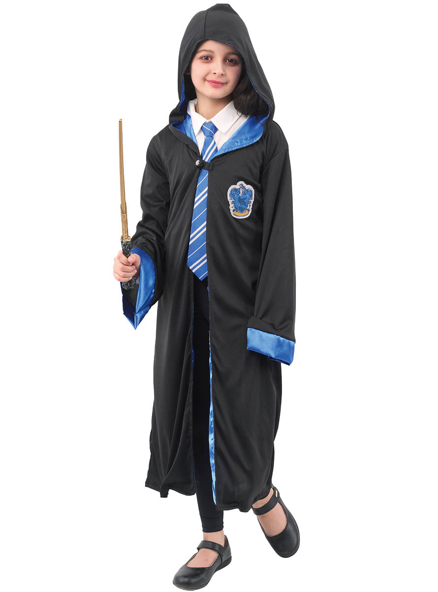 Main Image of Hooded Girls Magical Blue House Robe Costume