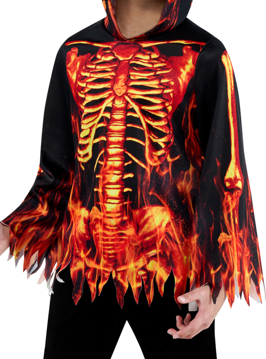 Boys Red Fire Devil Halloween Costume - Close Image