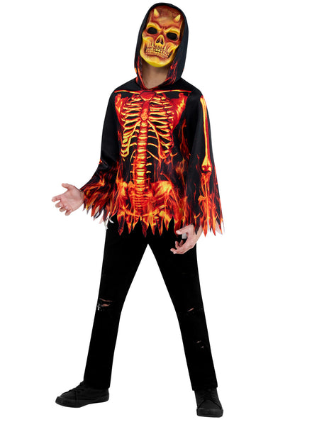 Boys Red Fire Devil Halloween Costume - Main Image