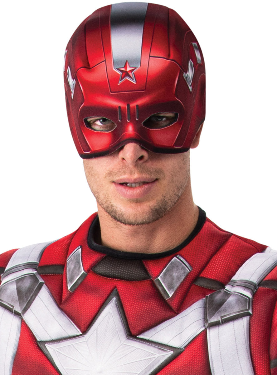 Image of Red Guardian Deluxe Mens Marvel Superhero Costume - Close Up Image 1