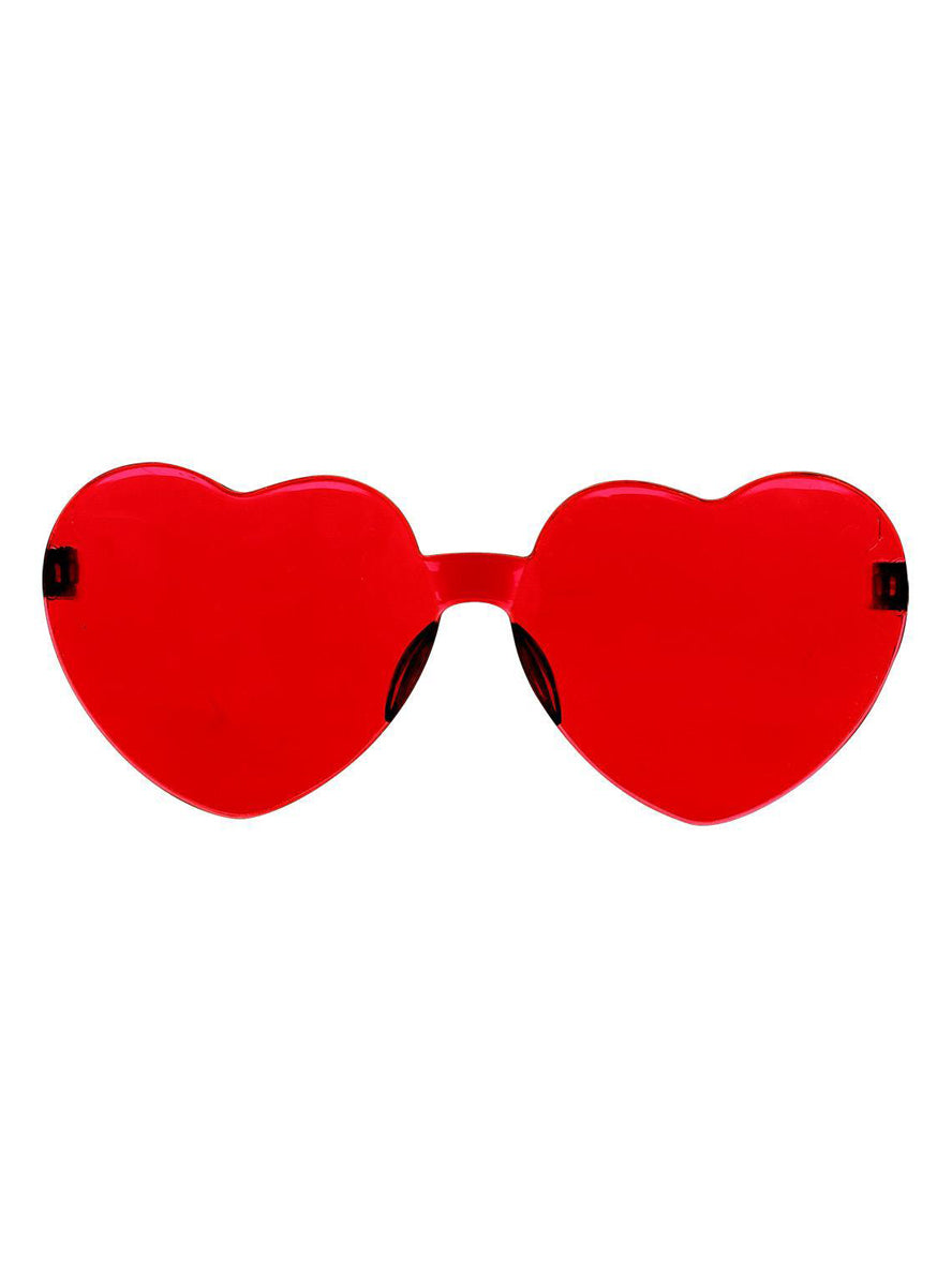 womens red heart 60s sunglasses - Alternative image