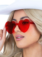 womens red heart 60s sunglasses - Main image