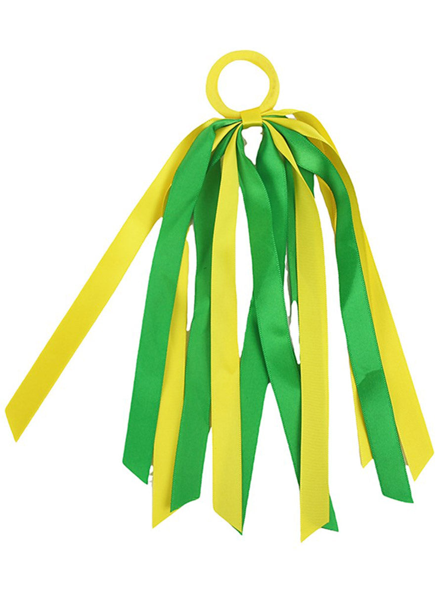 Green And Gold 2 Pack Australia Day Hair Ribbons - Main Image