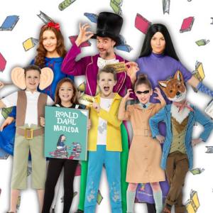 Image of people in Roald Dahl costumes