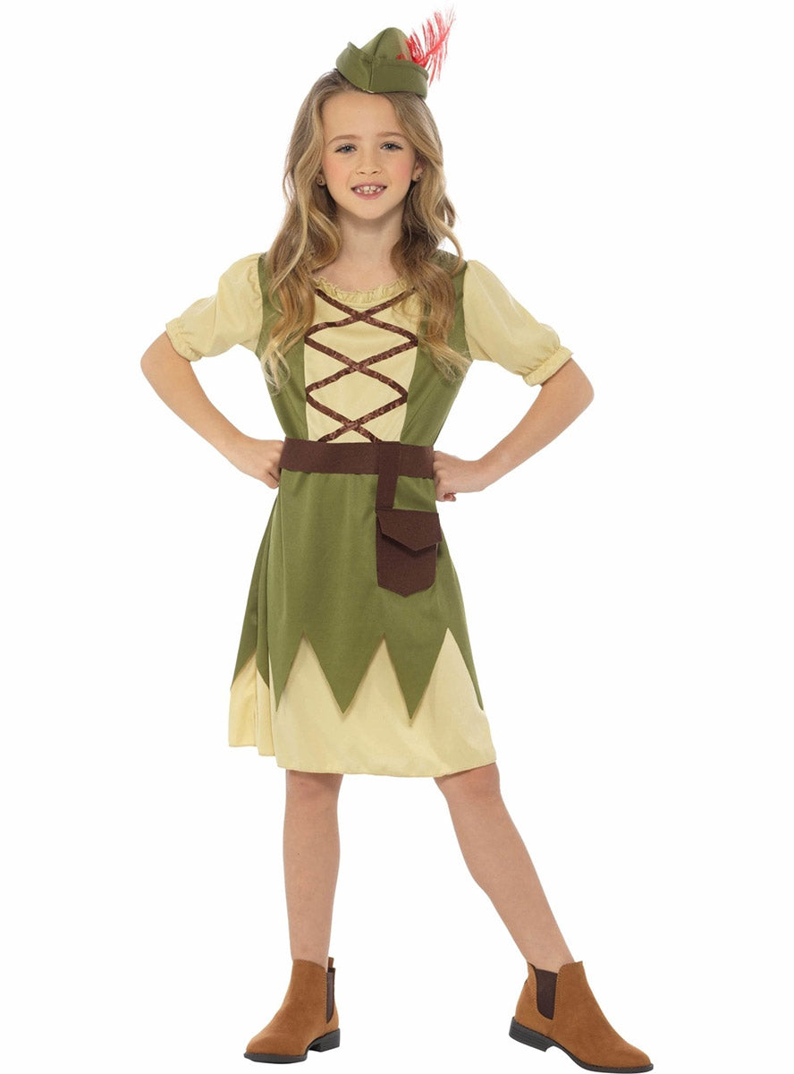 Image of Cutie Robin Hood Girls Dress Up Costume - Alternate Image