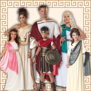 Image of people in Roman toga costumes