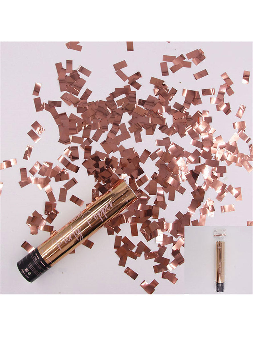 Image of Metallic Rose Gold Foil Confetti Party Popper