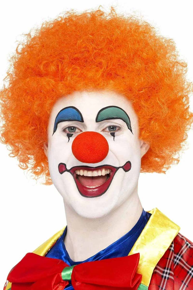 Orange Afro Wig Adult's Clown Costume Accessory Alt Image