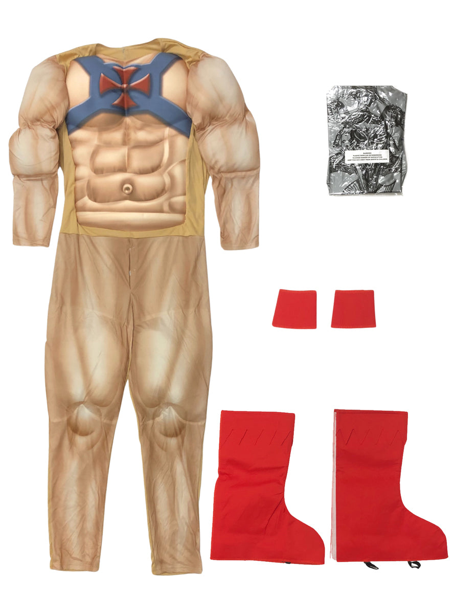 Sr 16 Smf 52272 Muscle Chest He Man Mens Super Hero Fancy Dress Costume Main Image 1200