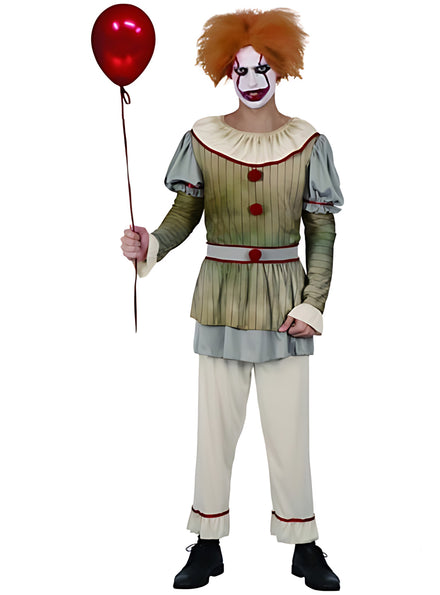 Sideshow Sid Mens Halloween IT Clown Costume