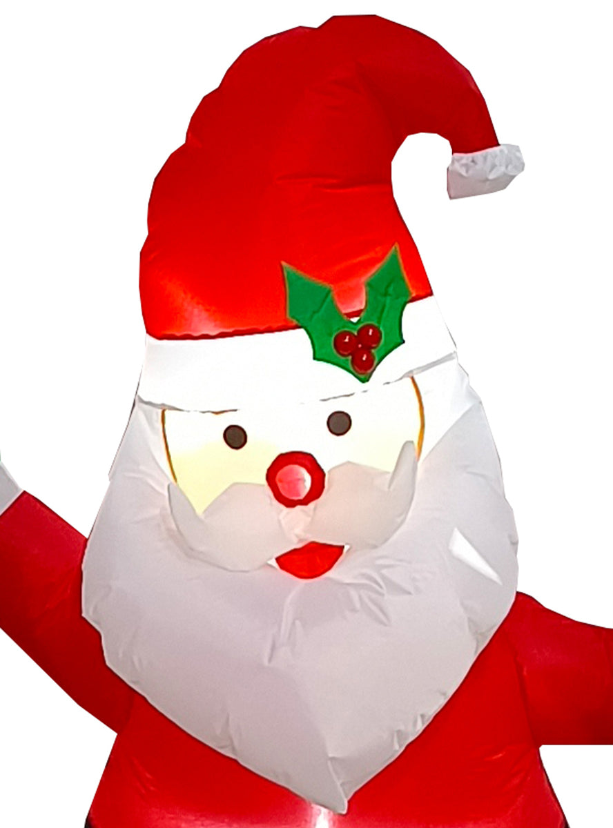 Santa Claus Inflatable 4 Foot Tall Christmas Decoration - Close Image 1