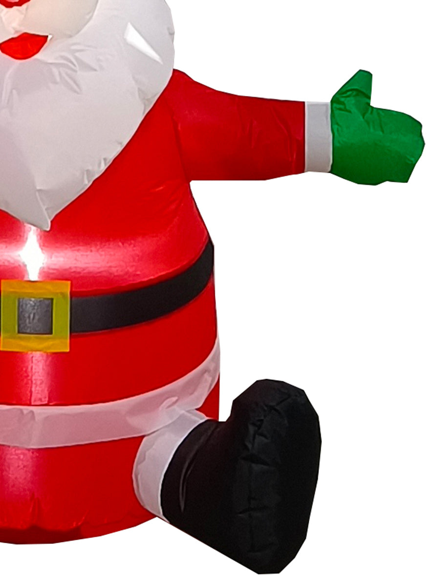 Santa Claus Inflatable 4 Foot Tall Christmas Decoration - Close Image 2