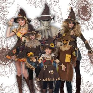 Image of people in scarecrow costumes