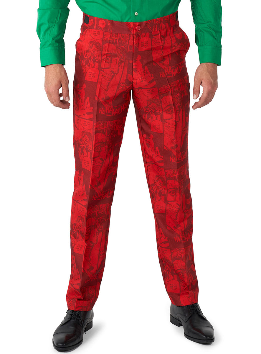 Pants Image of Scarlet Joker Mens Deluxe Villain Costume Suit