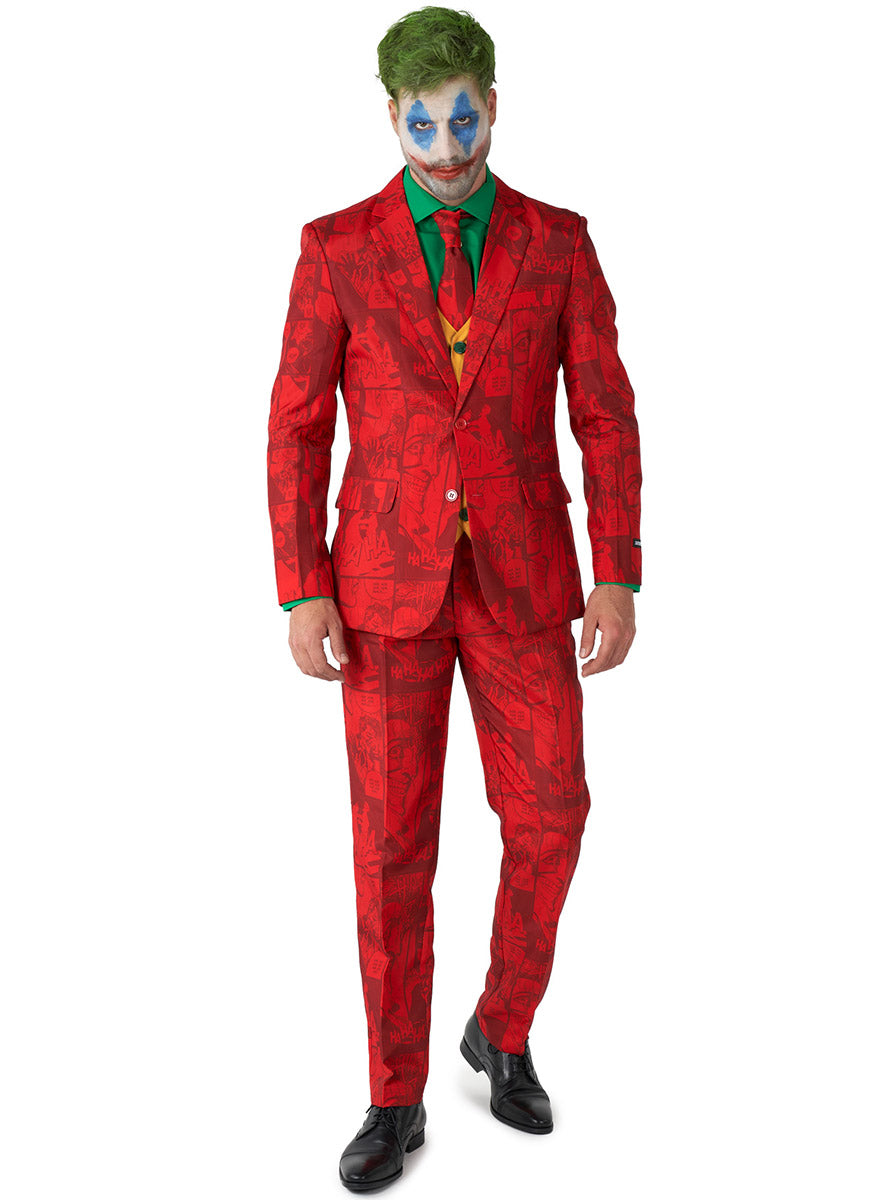 Scarlet Joker Plus Size Mens Deluxe Villain Costume Suit Alternate Image 2