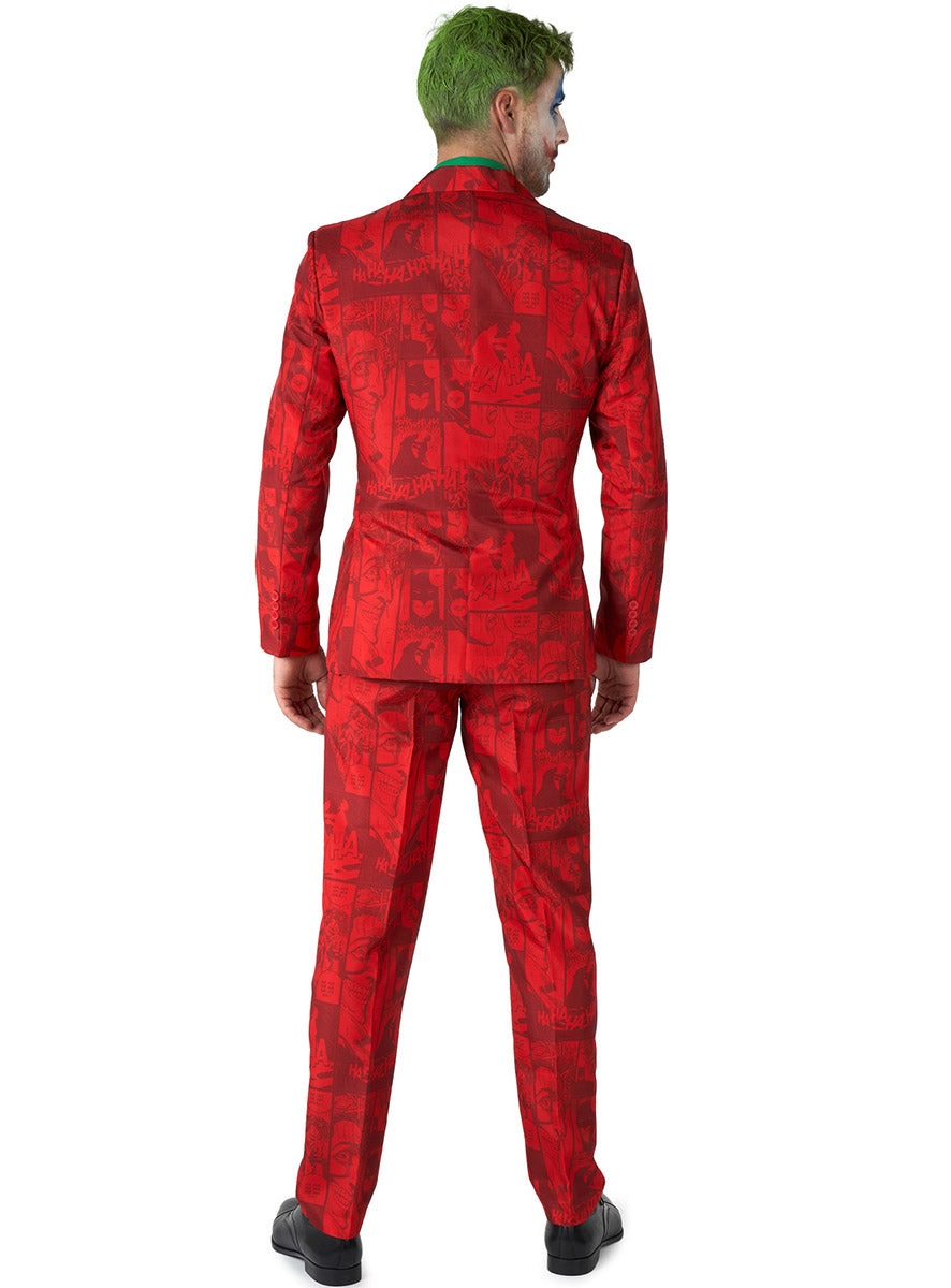 Scarlet Joker Plus Size Mens Deluxe Villain Costume Suit Back Image