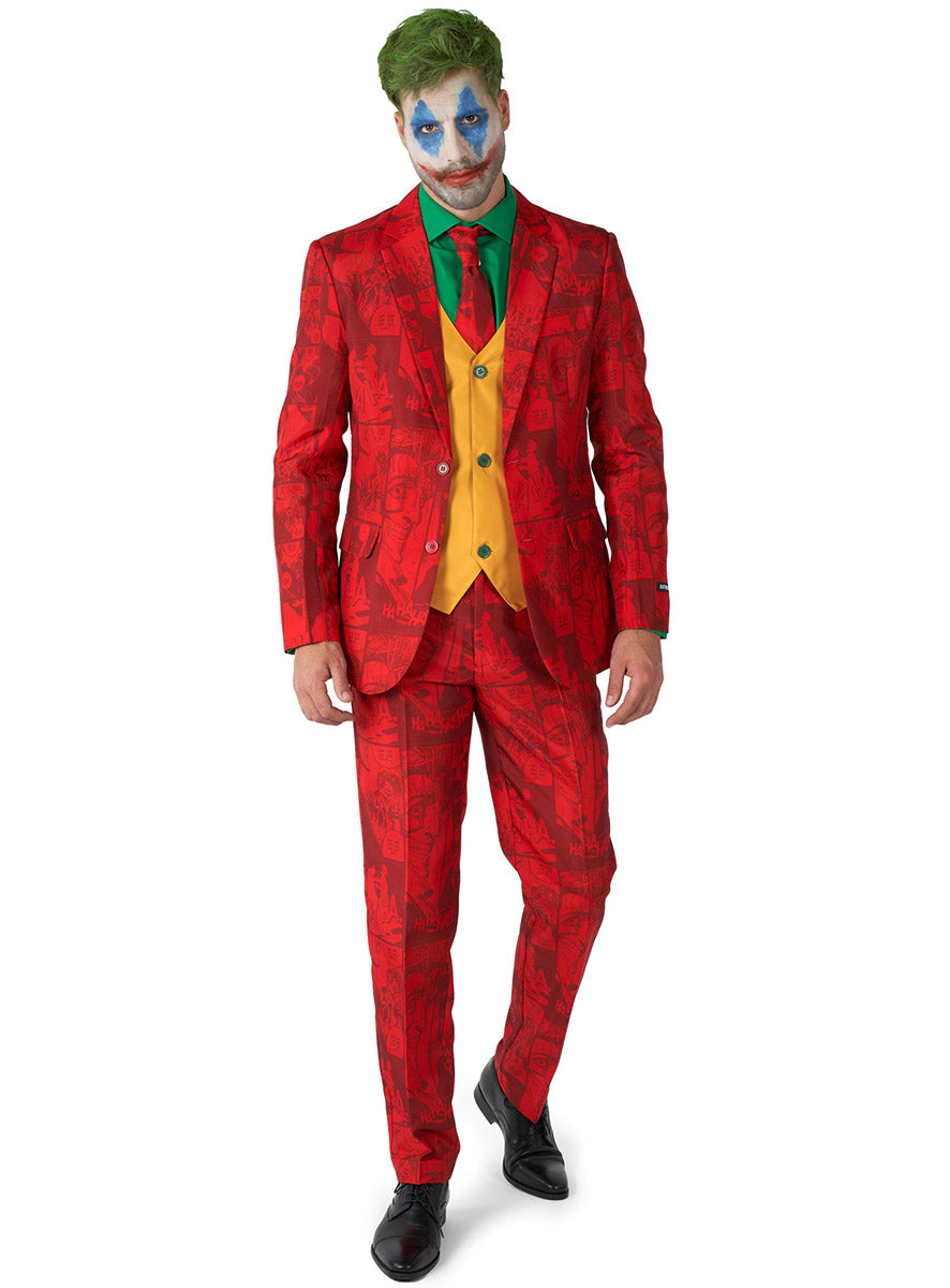 Scarlet Joker Plus Size Mens Deluxe Villain Costume Suit Main Image