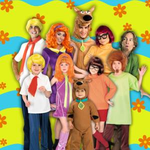 Image of people in Scooby Doo costumes