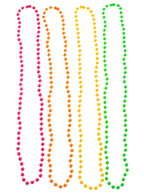 Main image of Neon Beaded 4 Pack 1980s Necklaces