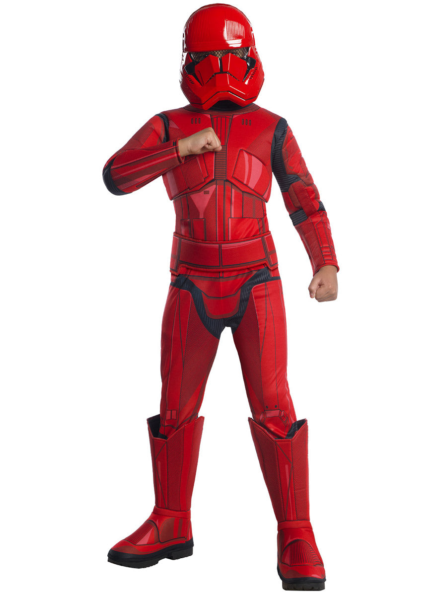 Image of Sith Trooper Boys Deluxe Red Star Wars Costume - Main Image